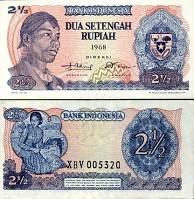 *2,5 Rupie Indonézia 1968, P103a UNC - Kliknutím na obrázok zatvorte -